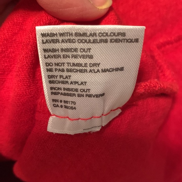 Ganni high waisted skirt textured cherry red cotton pencil size large - Picture 7 of 10